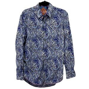 Robert Graham Abstract Paisley Men Button Down Casual Dress Shirt Festival Sz SP